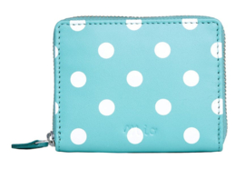 Portemonnee polka  aqua