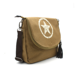 Tas canvas Femke bruin