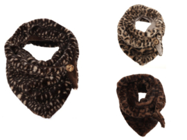 Legno driehoeksjaal van zacht faux fur – diverse prints