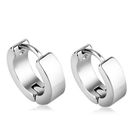 Oorring zilverkleur RVS