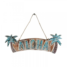 Aloha Signboard Wandbord Hout 45 x 14 cm