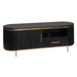 TV-MEUBEL RIVE MEDIUM MANGO BLACK OLIVE & BRASS