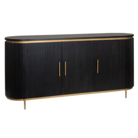 DRESSOIR RIVE MEDIUM MANGO BLACK OLIVE & BRASS