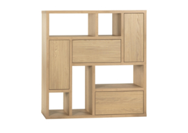 WANDKAST DENT MIDDEN 2 DR/2LA/5 OPEN LAMULUX