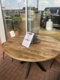 EETTAFEL ROND 130cm MANGO HOUT