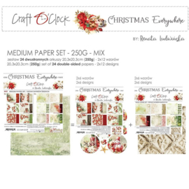 Craft O Clock Set of Papers 15x15 cm Christmas Everywhere