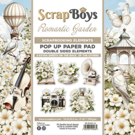 ScrapBoys Pop Up Paper Pad 15x15 cm Romantic Garden