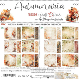 Set of Mix Papers 20x20 cm Autumnaria