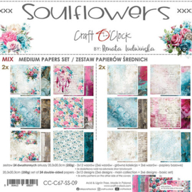 Set of Mix Papers 20x20 cm Soulflowers