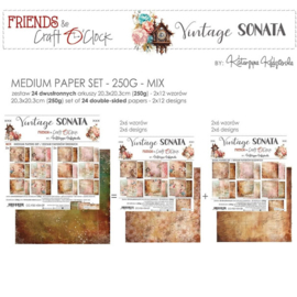 Craft O Clock Set of Papers 15x15 cm Vintage Sonata