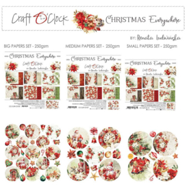 Craft O Clock Set of Mix Papers 20x20 cm Christmas Everywhere