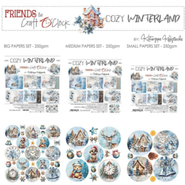 Craft O Clock Paper Pack 20x20 cm Cozy Winterland