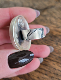 Ring with Owyhee Picture Jaspis