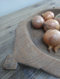 Mooie Teakhouten schaal met oren| Vintage |