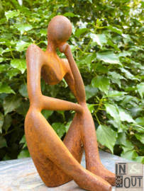 Abstract moderne sculptuur | Gietijzer | Relax 1