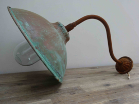 French Barn lamp with brass shade | Julian Cuivre