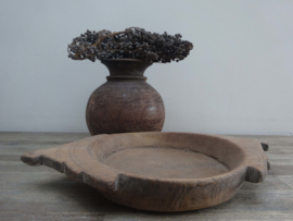 Mooie Teakhouten schaal met oren| Vintage |