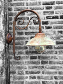 French wall light with copper shade