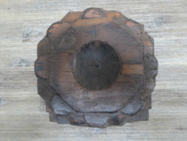 Robuuste houten poer kandelaar| Uniek |