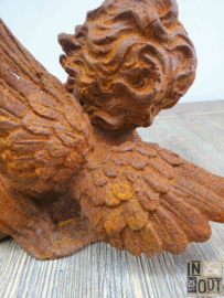 Engel met vogeltje | Liggend | Gietijzer |