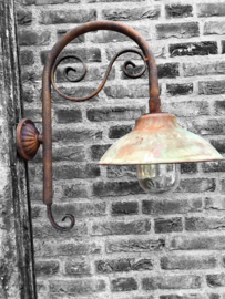 French wall light with copper shade