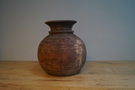 Vintage houten honingpot | Teakhout |