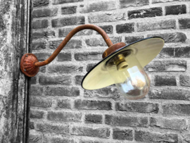 French Barn light with enamel shade