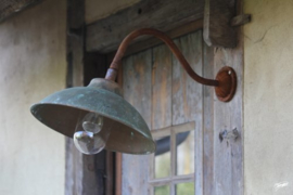 French Barn lamp with brass shade | Julian Cuivre