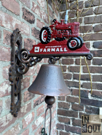 Grote deurbel | Tractor rood | Gietijzer |