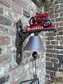 Grote deurbel | Tractor rood | Gietijzer |