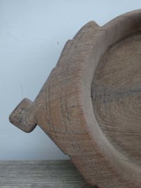 Mooie Teakhouten schaal met oren| Vintage |