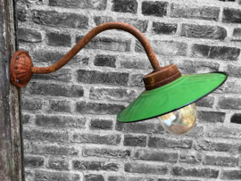 French Barn light with enamel shade