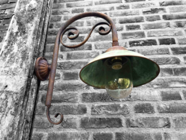 French wall light with copper shade