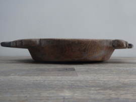 Mooie Teakhouten schaal met oren| Vintage |