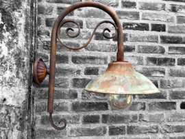 French wall light with copper shade