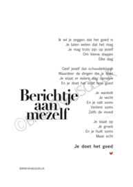 A4-poster ‘Berichtje aan mezelf’