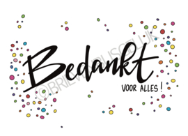 Bedankt  - A6