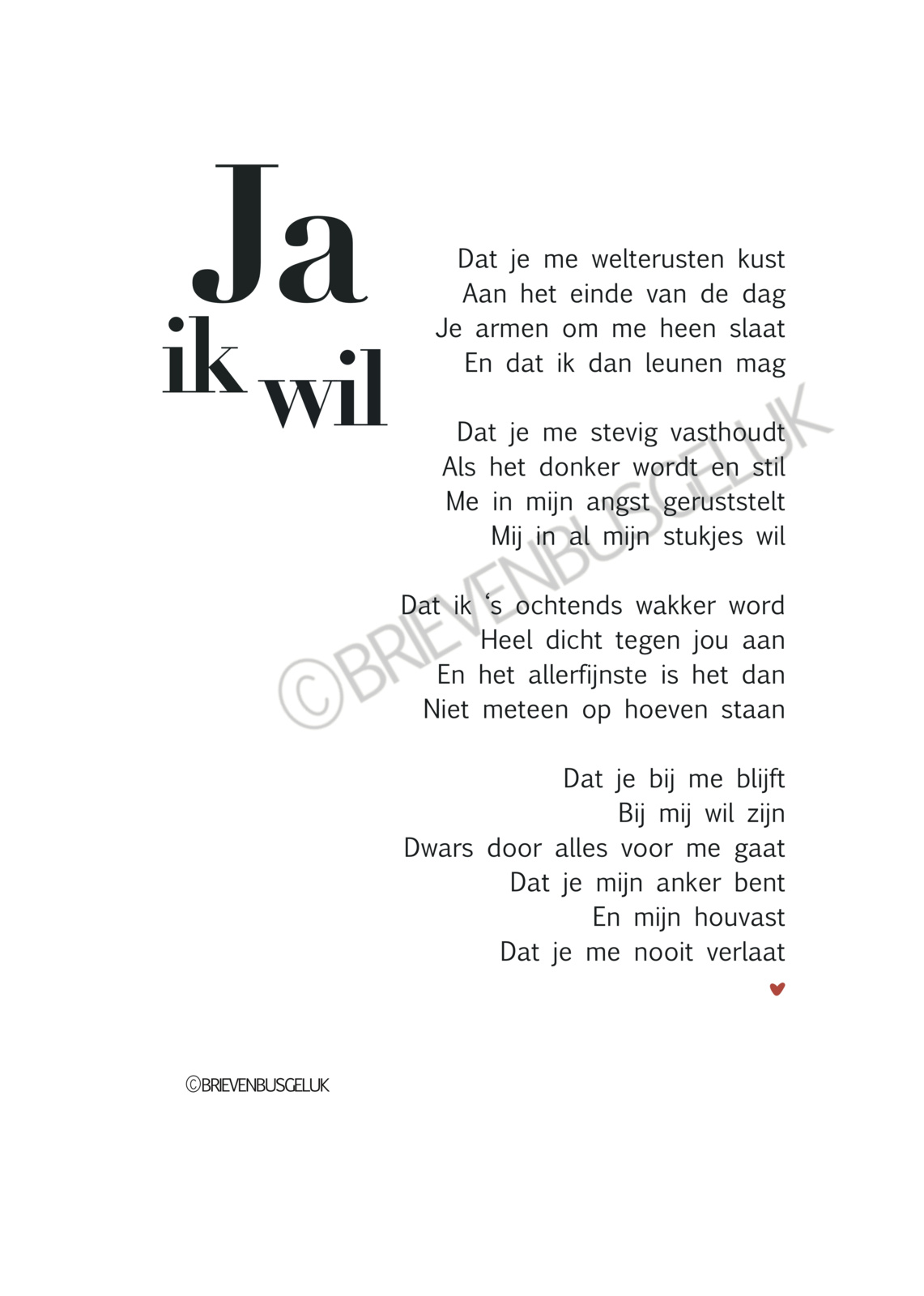 Ja ik wil - A6