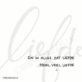 In alles zat liefde - Tegel