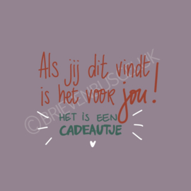 Voor de vinder - Sticker