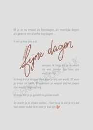 ‘Kopje onder’ + Fijne dagen