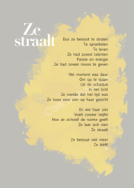 A4-poster ‘Ze straalt’