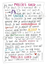 A4-poster PRECIES GOED zoals je bent