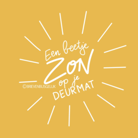 Zon op je deurmat - Sticker