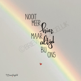 Altijd bij ons REGENBOOG - Tegel