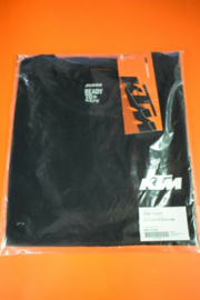 KTM RACING KINDER T-SHIRT ZWART MAAT 116/XS NIEUW