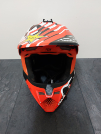 FOX V3  ADULT HELMET MET MIPS BRAIN PROTECTED SYSTEM MAAT S 54-56 CM ZWART / ORANJE GEBRUIKT