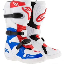 ALPINESTARS YOUTH TECH 6 S WIT/ROOD/BLAUW MAAT 4 US / 37 EUR NIEUW