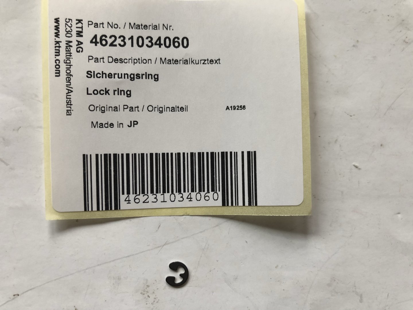 KTM SX 65 / HUSQVARNA TC 65 / GASGAS MC 65 CLIP GASNAALD 2015-2026 NIEUW