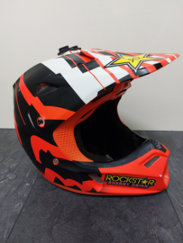 FOX V3  ADULT HELMET MET MIPS BRAIN PROTECTED SYSTEM MAAT S 54-56 CM ZWART / ORANJE GEBRUIKT